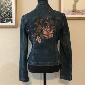Calvin Klein Embroidered Floral Denim Jacket